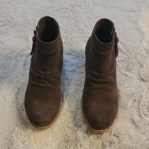 Skechers Brown Ankle Booties Suede